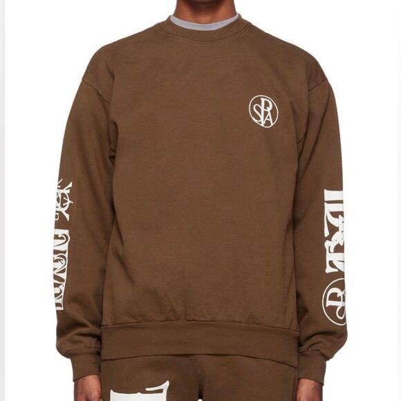 Total Luxury Spa Brown Monogram Sweatshirt size M - Picture 1 of 8